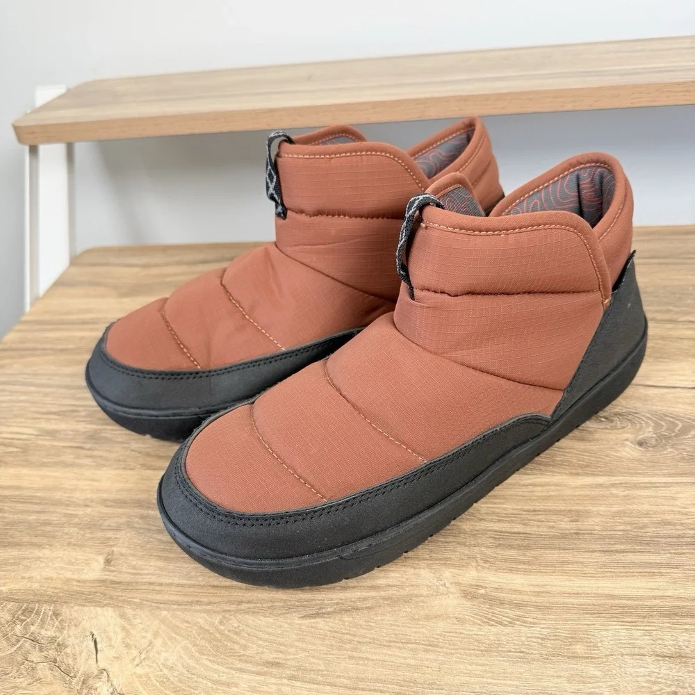 Ozark Trail Boot Slipper Puffer Orange Black Men's Size 10